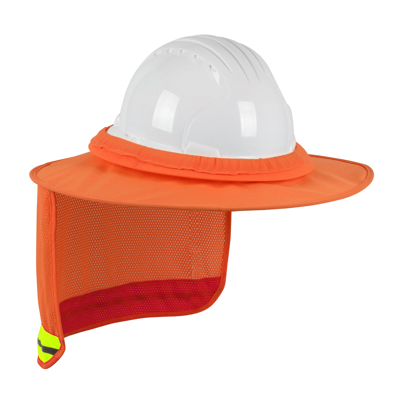 396-850 PIP EZ-Cool® Hi-Vis Full Brim Hard Hat Visor with Neck Shade -  Orange